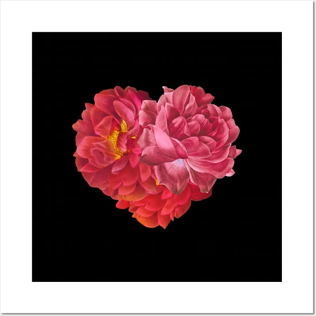 Love Roses Heart Wall Art by FabiWes